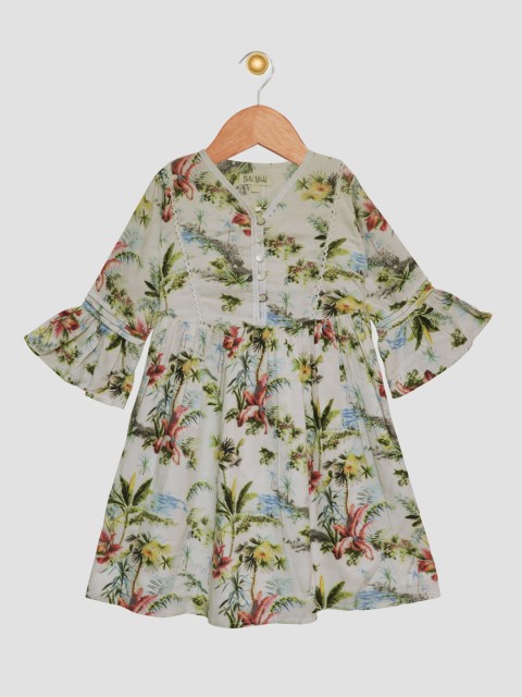

Bella Moda Grey Floral Printed Dress