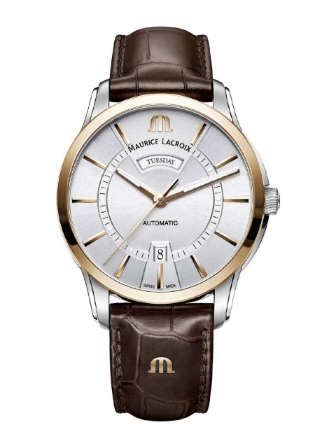 

MAURICE LACROIX Unisex Silver Leather Automatic Motion Powered Watch PT6358-PS101-130-1