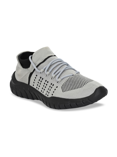 

AfroJack Men Grey Woven Design Sneakers