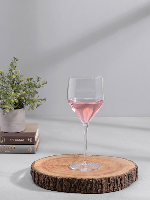 

Pure Home and Living Set Of 6 Transparent Solid Large Clear Sitta Red Wine Glass