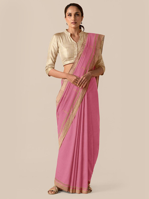 

Taneira Pink & Beige Pure South Cotton Saree