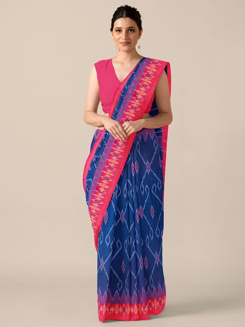 

Taneira Blue Pure Cotton Pochampally Saree