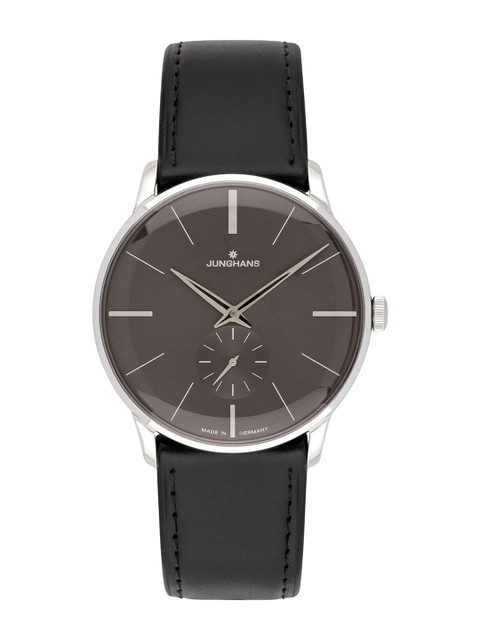 

JUNGHANS Men Grey Dial & Black Leather Straps Analogue Watch 027350300