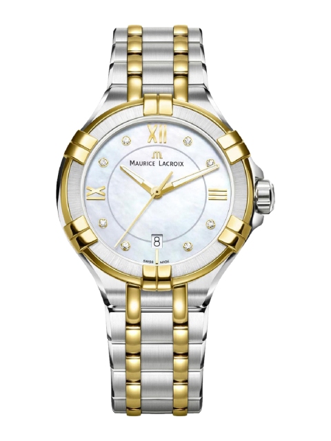

MAURICE LACROIX Women Silver-Toned Embellished Dial Analogue Watch AI1004-PVY13-171-1