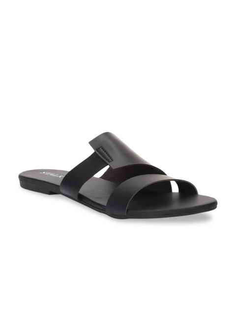 

STALK Women Black Open Toe Flats