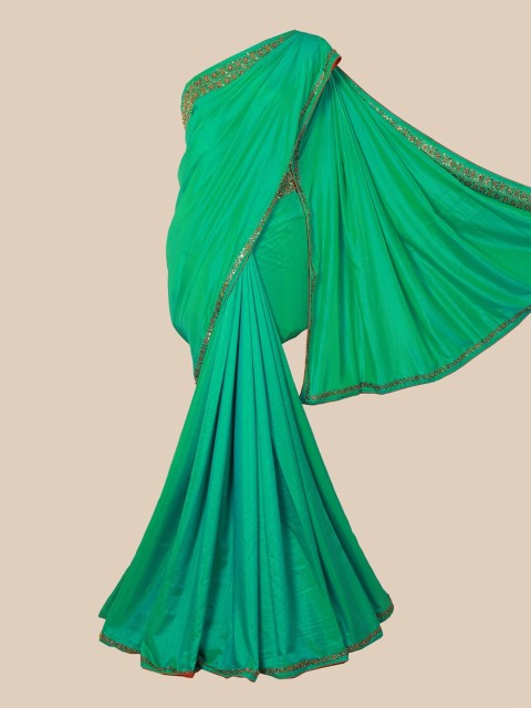 

Pothys Green Beads and Stones Art Silk Saree