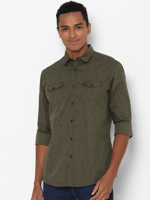 

Allen Solly Sport Men Olive Printed Casual Shirt