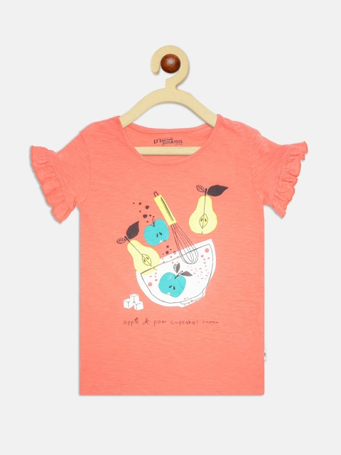 

Lil Tomatoes Girls Orange Regular Top