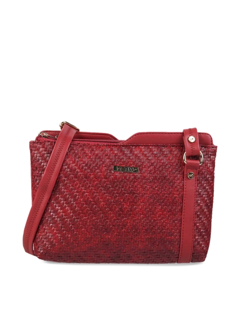 

Metro Maroon PU Structured Sling Bag with Quilted