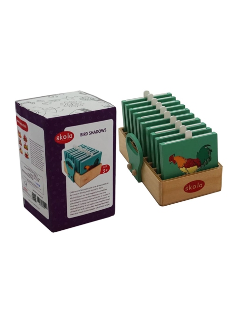 

SKOLA Kids Green & Brown Bird Shadows-Pair Match & Learn Activity Toy