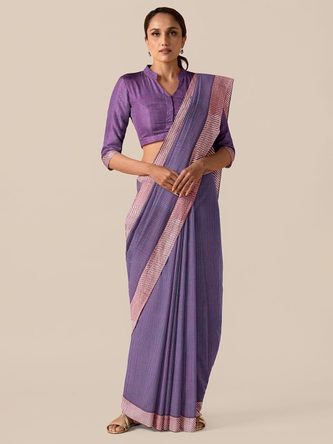

Taneira Violet & Red Checked Pure Cotton Mangalagiri Saree