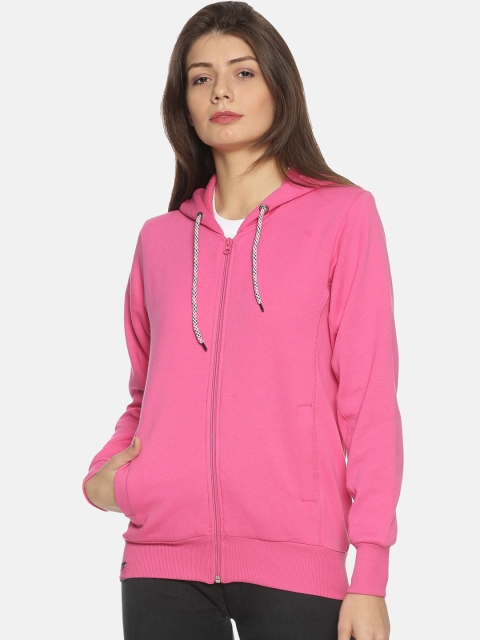 

PICOT Women Pink Solid Sweatshirt