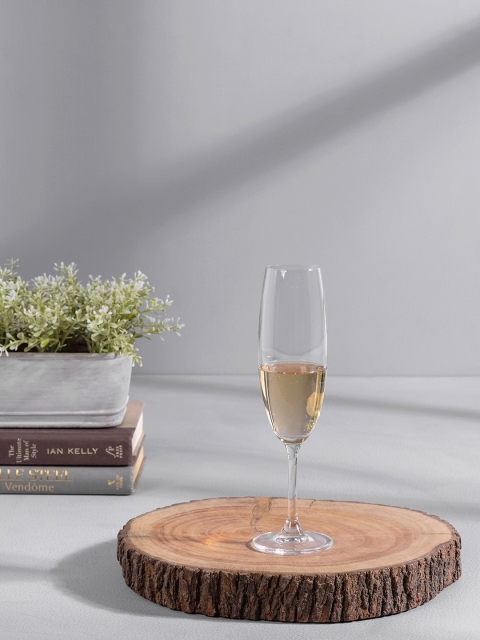 

Pure Home and Living Set Of 6 Transparent Solid Crystal Wine Glass 220 ML