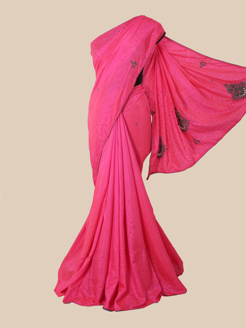 

Pothys Pink Embellished Art Silk Saree