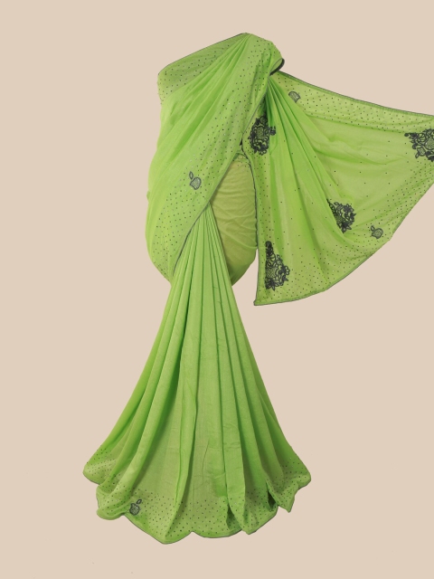 

Pothys Green & Black Embellished Art Silk Saree