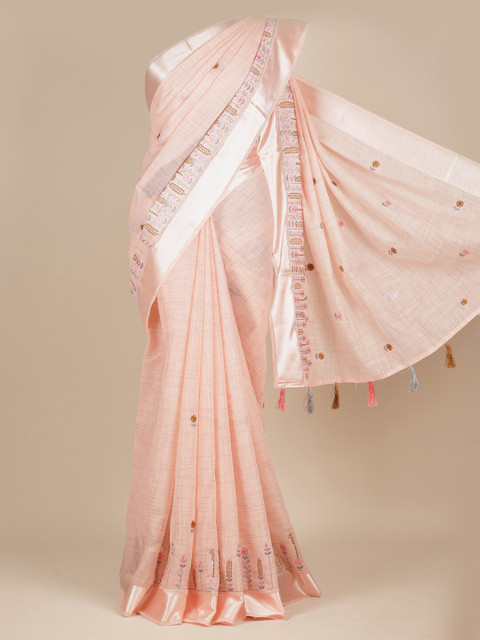 

Pothys Pink Pure Cotton Saree