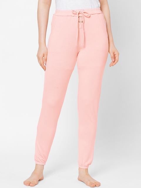 

Sweet Dreams Women Pink Solid Cotton Lounge Pants