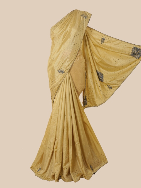 

Pothys Beige Embellished Art Silk Saree