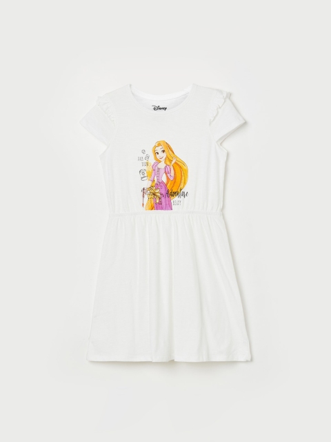 

Fame Forever by Lifestyle White Printed Fit and Flare Dress