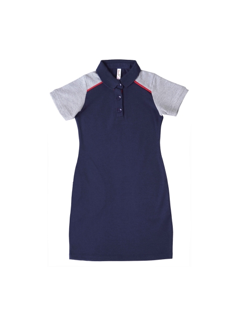 

Hunny Bunny Girls Navy Blue Solid T-shirt Dress