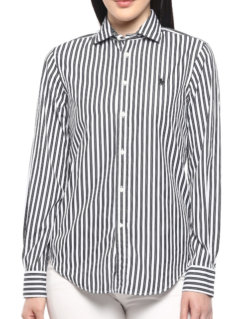 

Polo Ralph Lauren Women Black Striped Casual Shirt