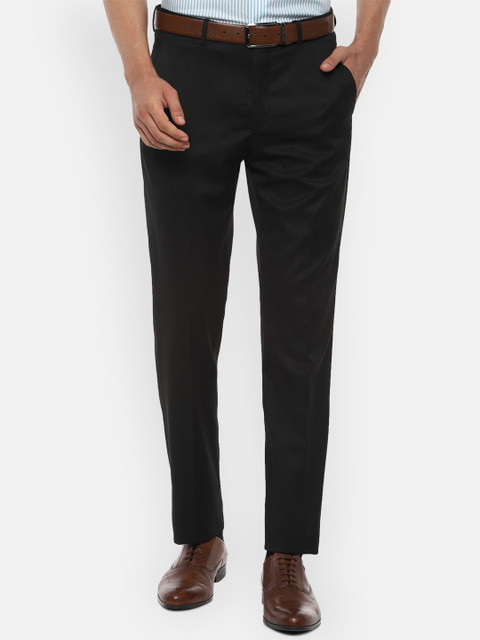 

Louis Philippe Men Black Slim Fit Formal Trousers