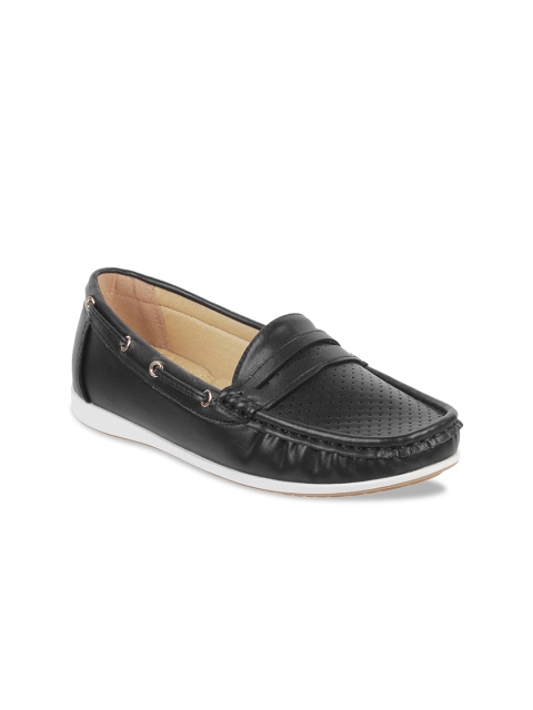 

WALKWAY Women Black Textured Ballerinas