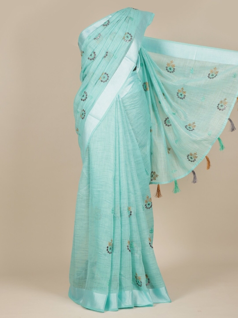 

Pothys Women Blue Colour Pure Cotton Saree, Turquoise blue