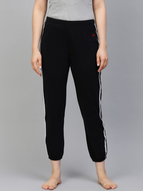 

Chemistry Women Black Solid Side Striped Pyjamas
