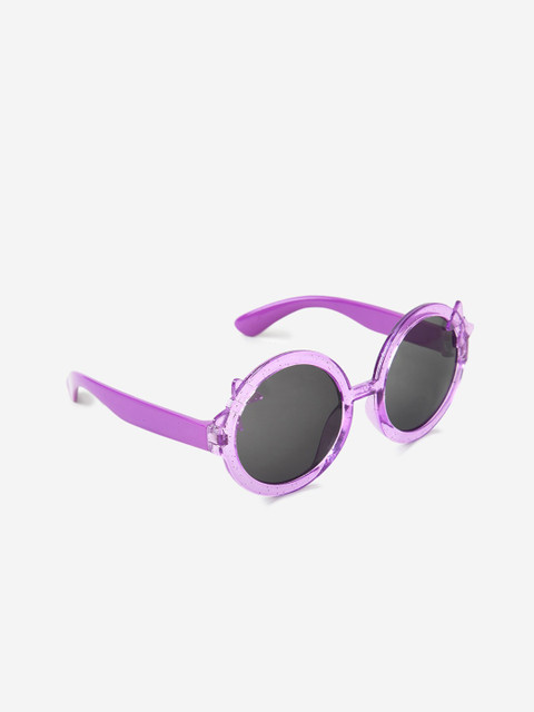 

DukieKooky Girls Black Lens & Purple Round Sunglasses with UV Protected Lens