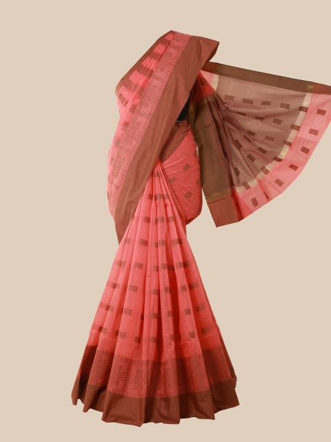

Pothys Pink & Brown Saree