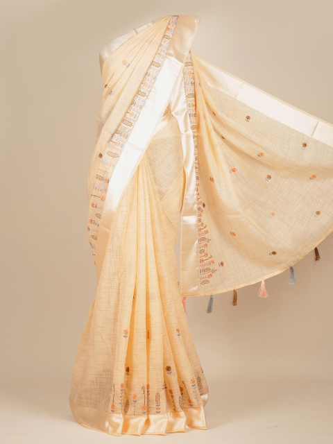 Pothys Peach Pure Cotton Saree