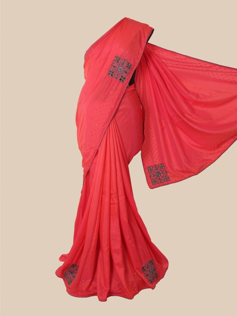 

Pothys Pink Embellished Art Silk Saree