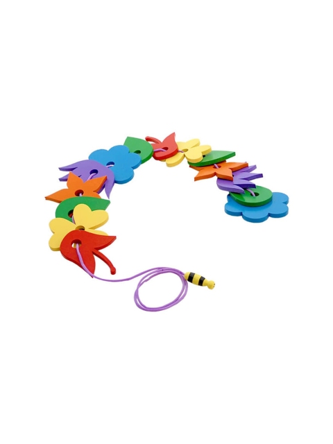 

SKOLA Kids Multicolor Toys Flowers & The Bee Thread & Learn, Multi