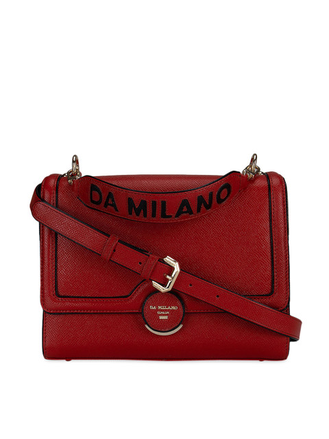 

Da Milano Red Leather Structured Satchel