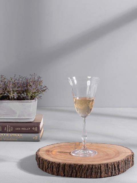 

Pure Home and Living Set Of 6 Transparent Small Branta Red Wine Glasses