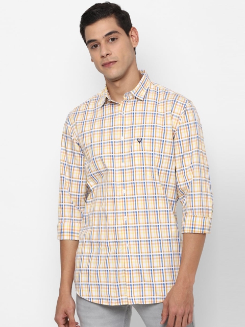 

Allen Solly Men Multi Coloured Pure Cotton Slim Fit Checked Casual Shirt