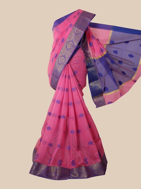 

Pothys Pink & Purple Ethnic Motifs Saree