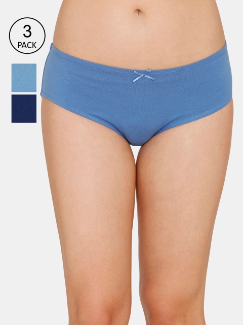 

Zivame Women Pack Of 3 Assorted Anti-Microbial Hipster Briefs ZI2452FASH