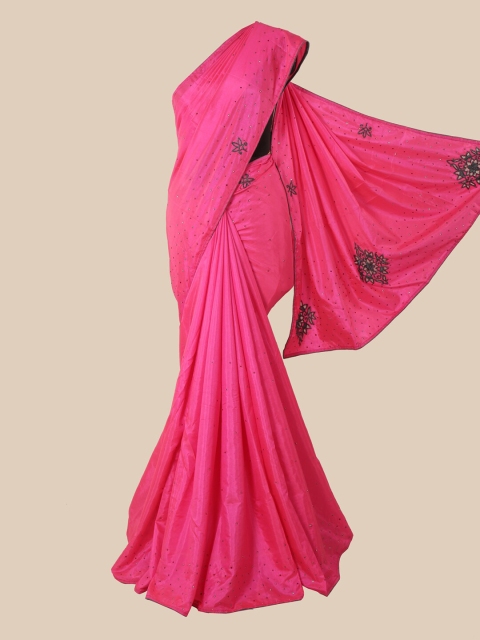 

Pothys Pink Embellished Art Silk Saree
