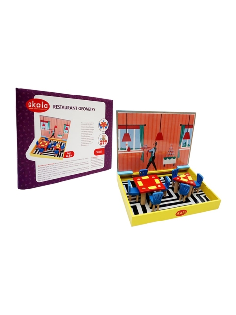 

SKOLA Kids Orange & Blue Restaurant Geometry Game Learning Toy