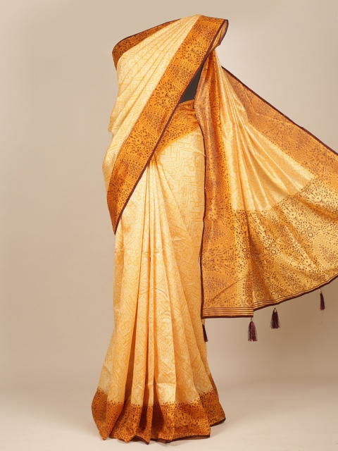 

Pothys Yellow Ethnic Motifs Saree