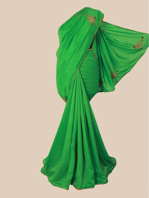 

Pothys Green Embellished Art Silk Saree