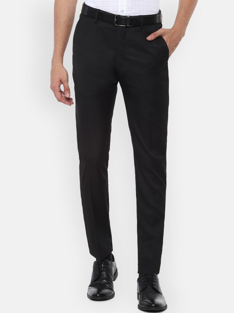 

Louis Philippe Men Black Slim Fit Formal Trousers
