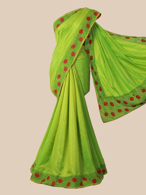 

Pothys Lime Green Art Silk Saree