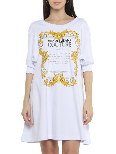 

Versace Jeans Couture White T-shirt Printed Dress