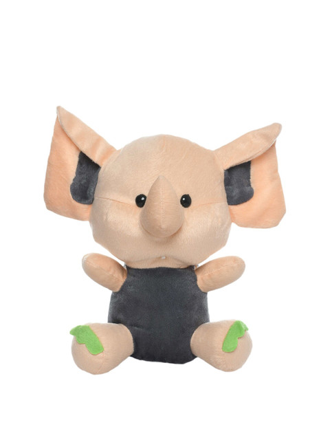 

DukieKooky Kids Grey & Beige Colourblocked Little Elephant Soft Toy