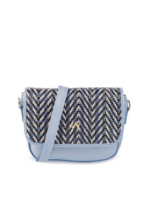 

Metro Women Blue PU Embellished Sling Bag
