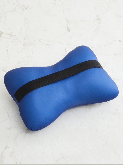 

Home Centre Blue Solid Travel Memory Foam Bone Pillow