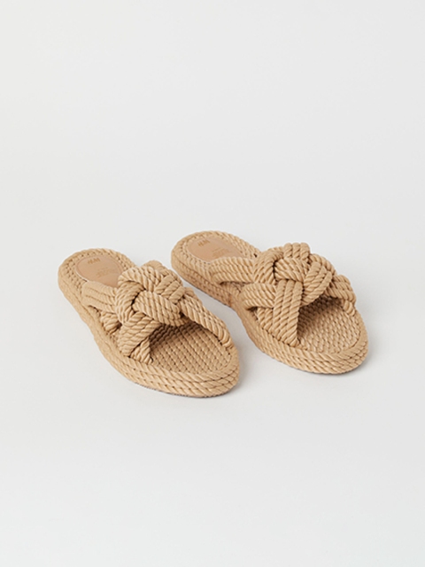 

H&M Women Beige Slides
